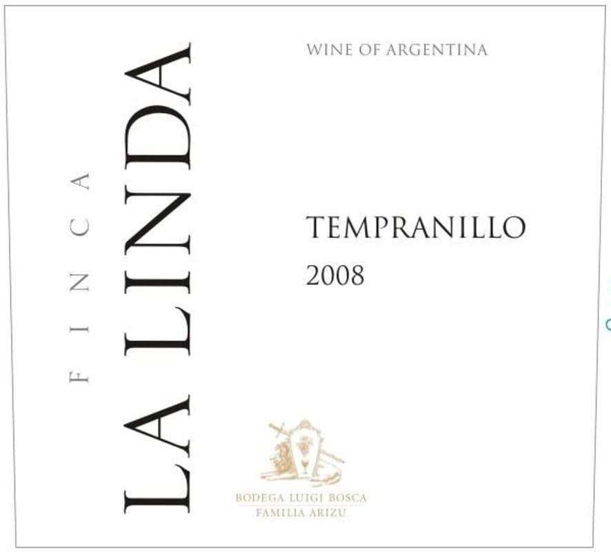 Luigi Bosca Finca La Linda Tempranillo 2008 Front Label