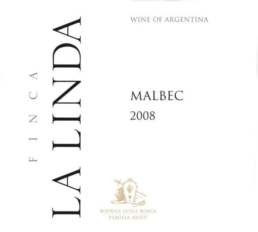 Luigi Bosca Finca La Linda Malbec 2008 Front Label