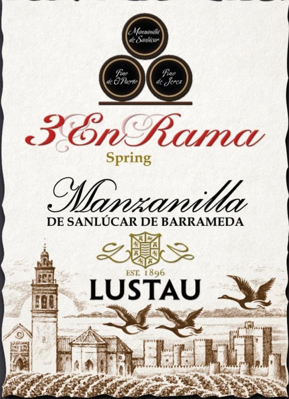 Lustau Manzanilla Sanlucar de Barrameda 3 En Rama Sherry 2016 Front Label