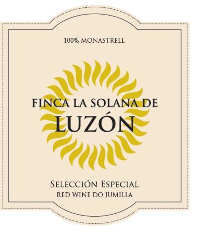 Bodegas Luzon Finca la Solana de Luzon Monastrell Seleccion Especial 2012 Front Label