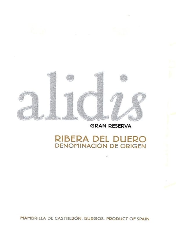 Bodega Vina Mambrilla Alidis Gran Reserva 2010 Front Label