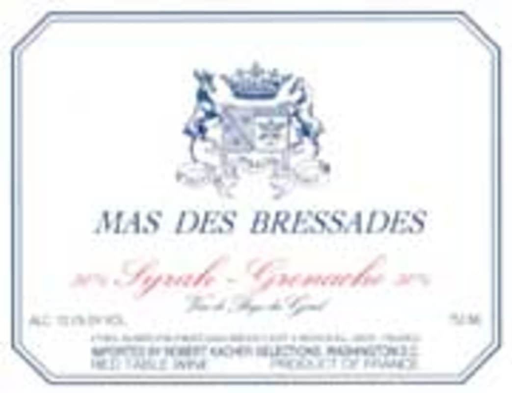 Mas de Bressades Grenache/Syrah 2003 Front Label