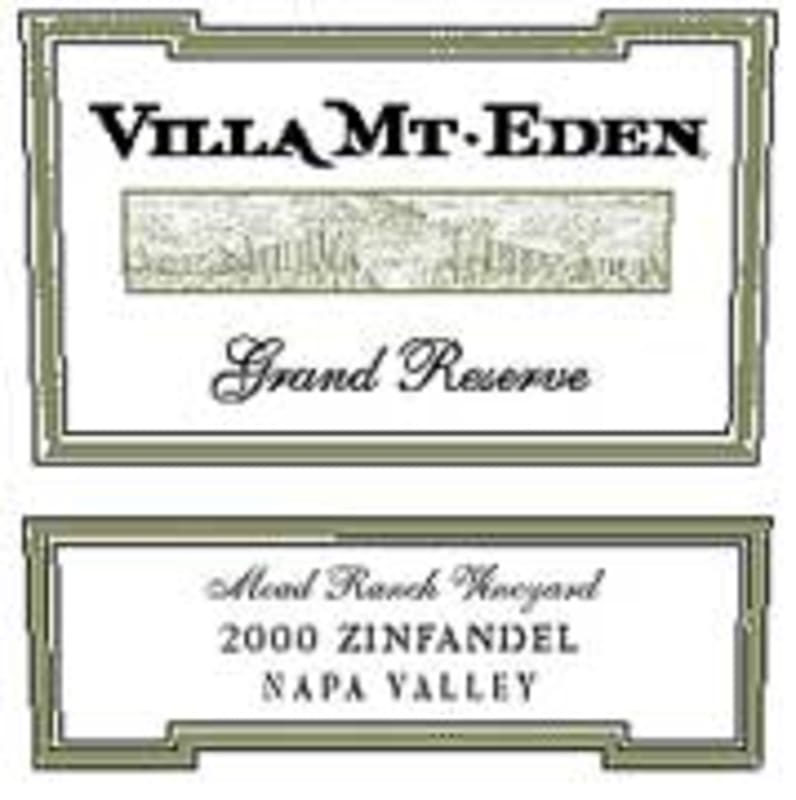 Villa Mt. Eden Grand Reserve Zinfandel 2000 Front Label