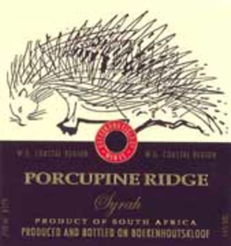 Porcupine Ridge Syrah 2003 Front Label