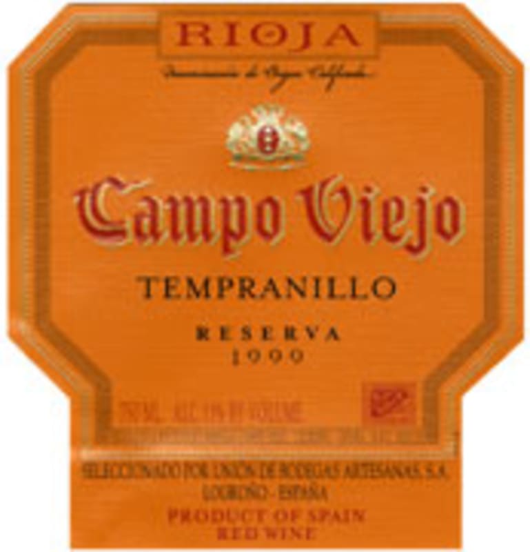 Campo Viejo Rioja Reserva 1999 Front Label