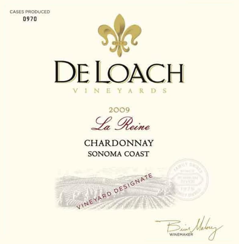 DeLoach La Reine Chardonnay 2009 Front Label