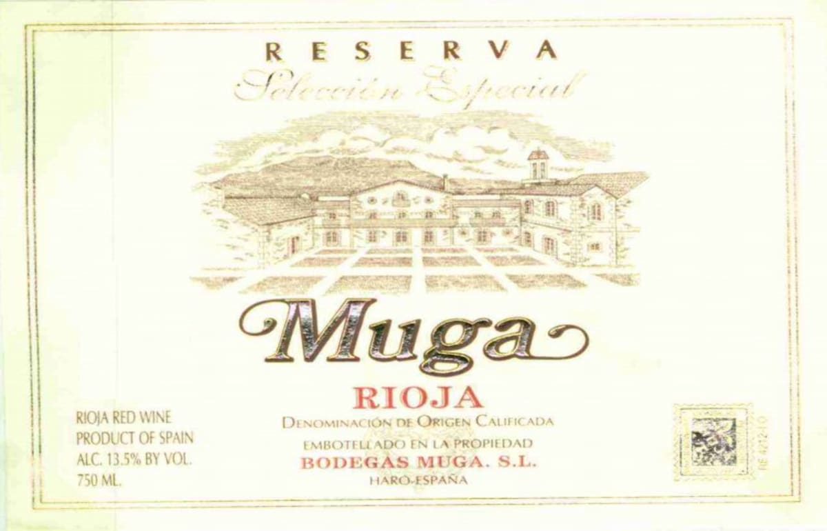 Bodegas Muga Seleccion Especial Reserva with Glasses 2010 Front Label