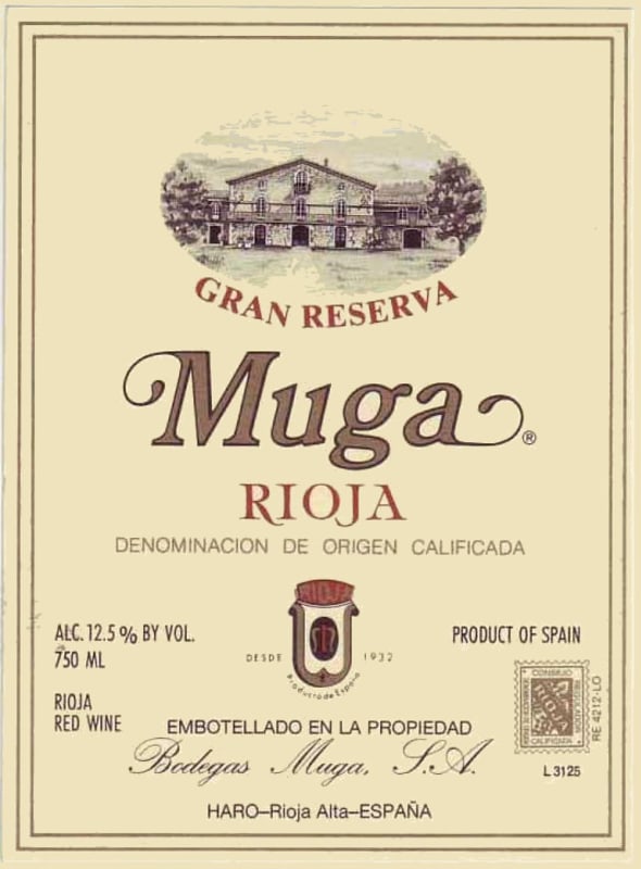 Bodegas Muga Gran Reserva 1976 Front Label