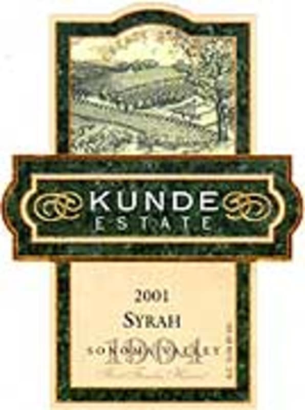 Kunde Syrah 2001 Front Label