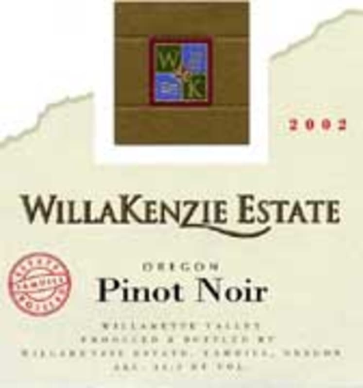 WillaKenzie Estate Willamette Valley Pinot Noir 2002 Front Label