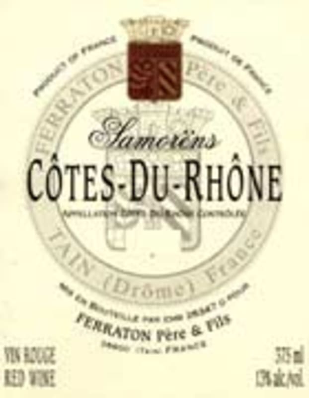 Ferraton Pere & Fils Cotes du Rhone 2000 Front Label