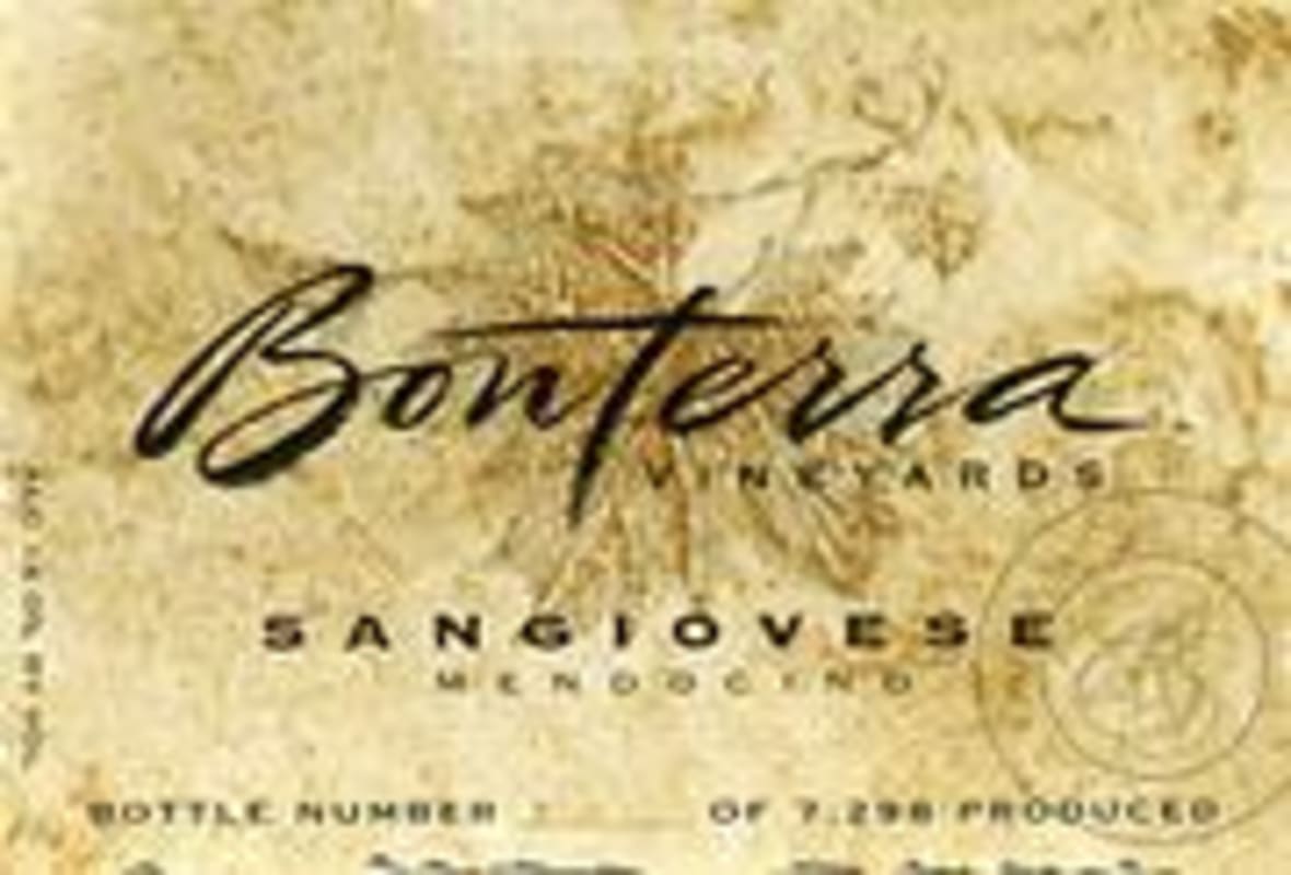 Bonterra Organically Grown Sangiovese 1995 Front Label