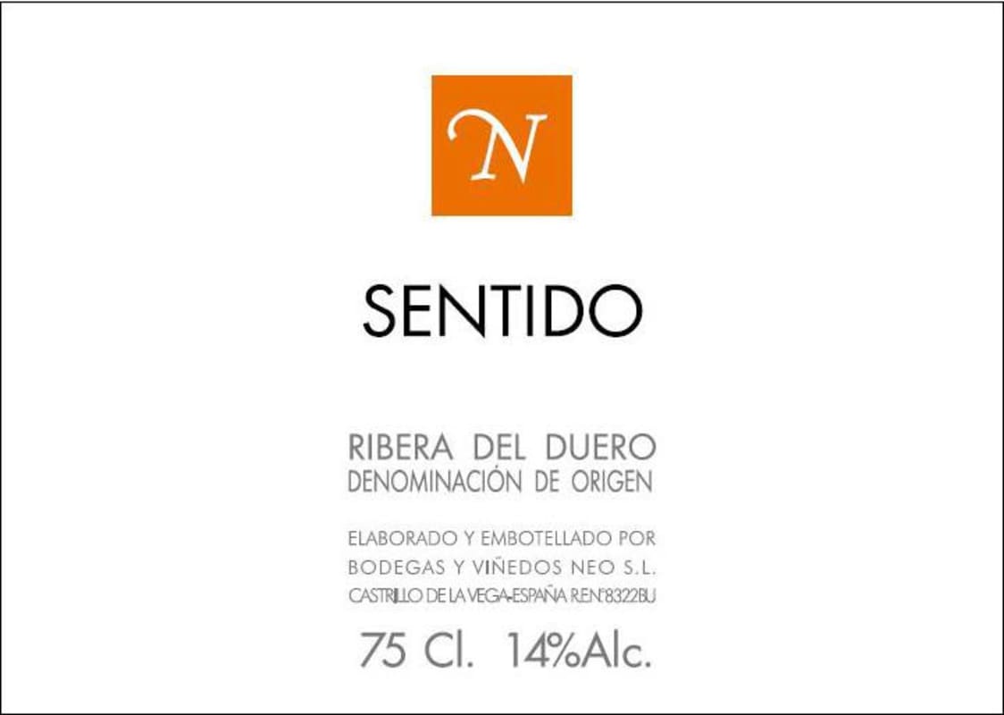 Bodegas Neo Sentido 2012 Front Label