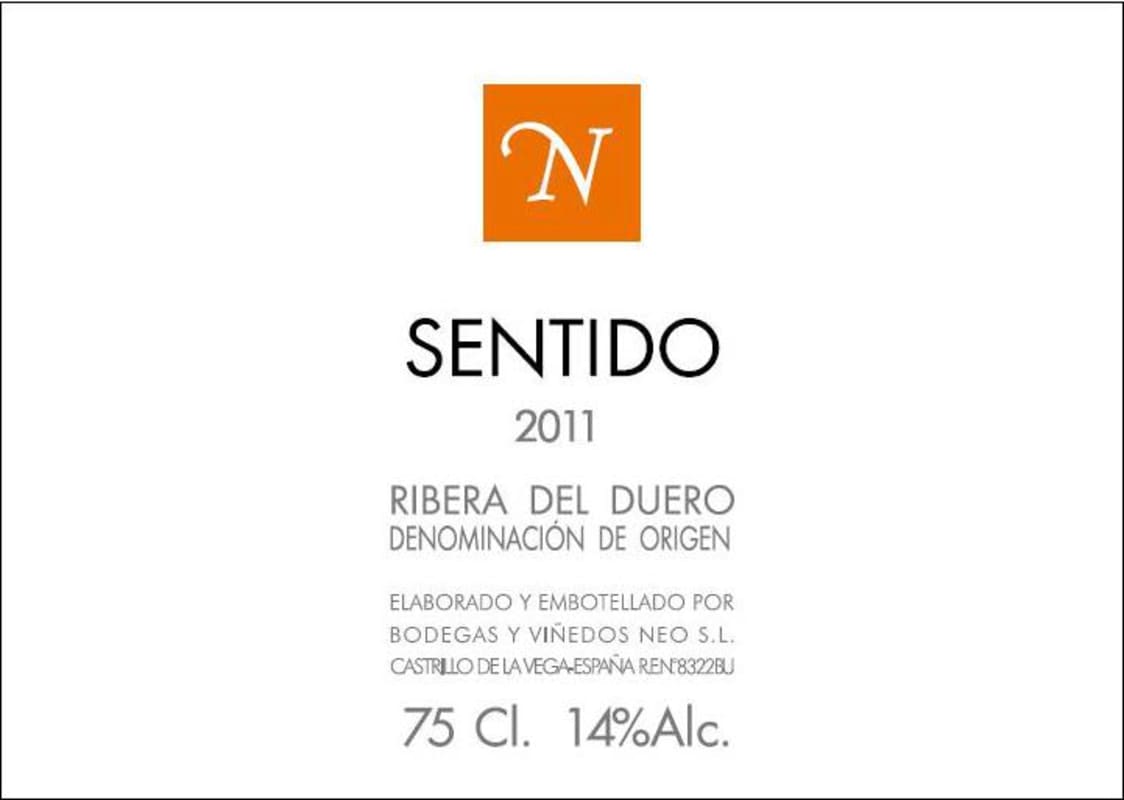 Bodegas Neo Sentido 2011 Front Label