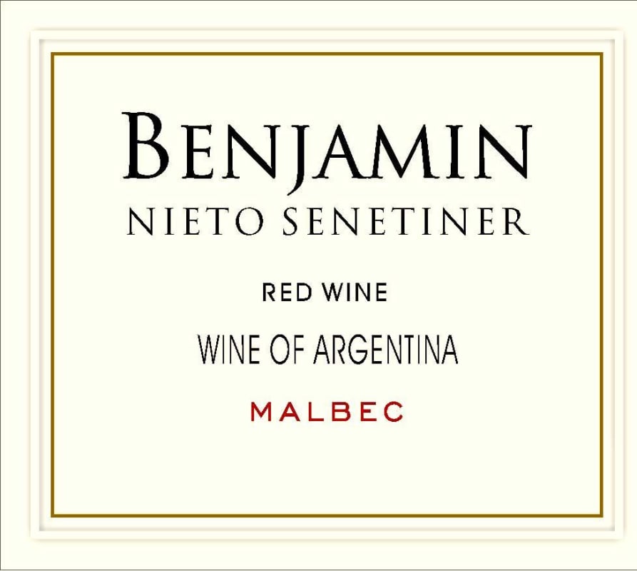 Nieto Senetiner Benjamin Malbec 2009 Front Label