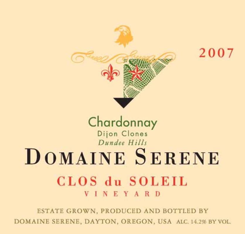Domaine Serene Clos du Soleil Vineyard Chardonnay 2007 Front Label