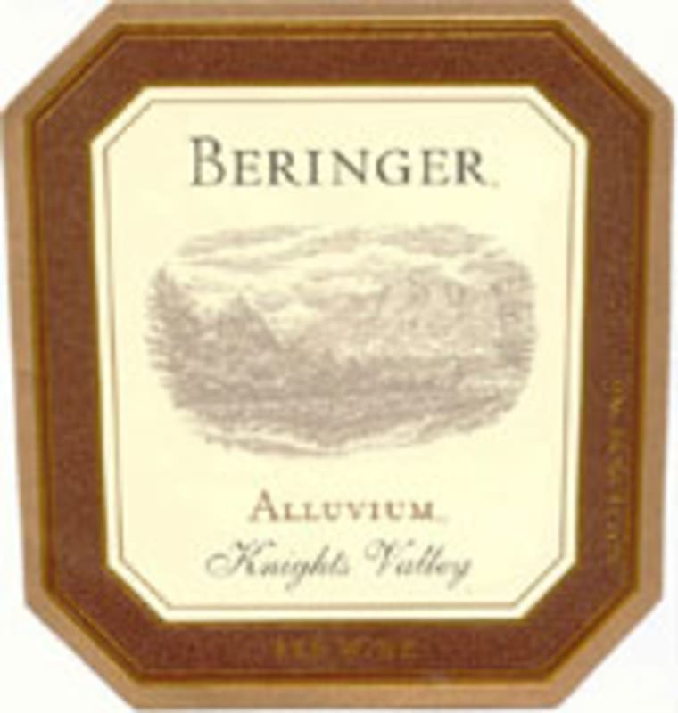 Beringer Knights Valley Alluvium Red 2000 Front Label