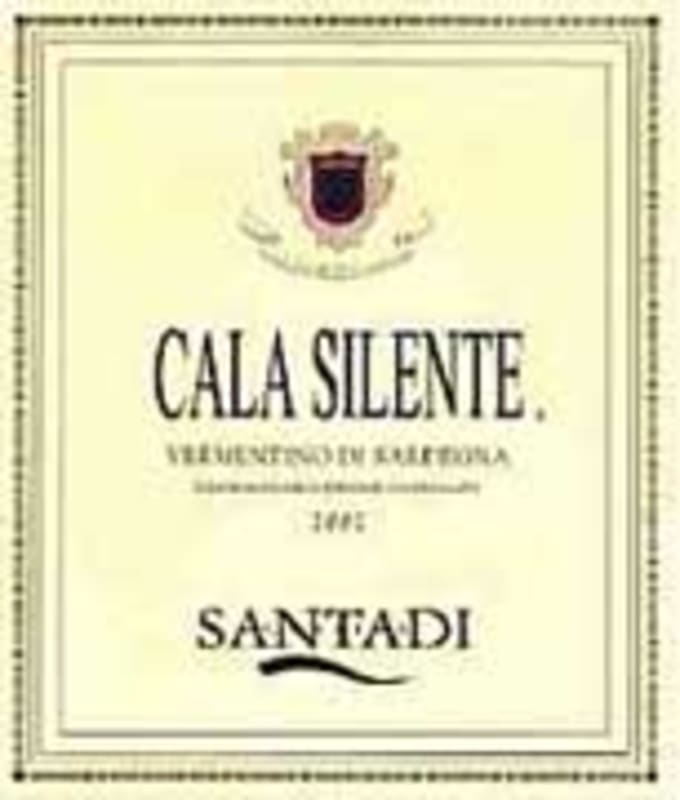 Santadi Cala Silente Vermentino 2003 Front Label