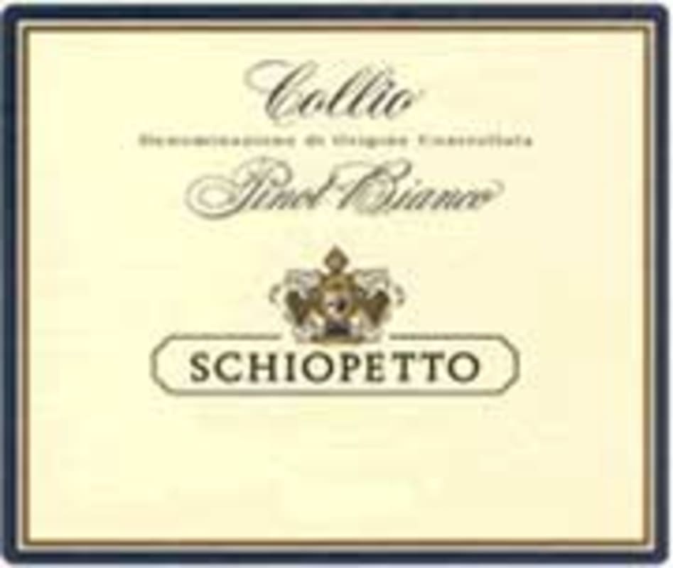 Schiopetto Pinot Bianco 2002 Front Label