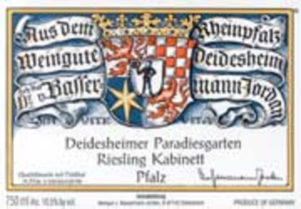 Bassermann-Jordan Deidesheimer Paradiesgarten Kabinett 2003 Front Label