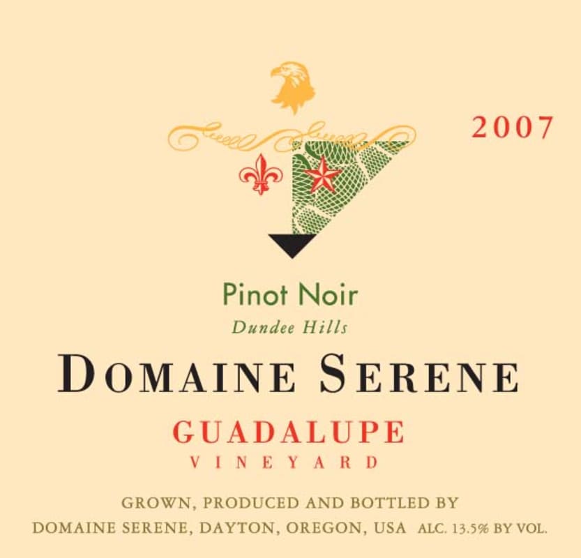 Domaine Serene Guadalupe Vineyard Pinot Noir 2007 Front Label