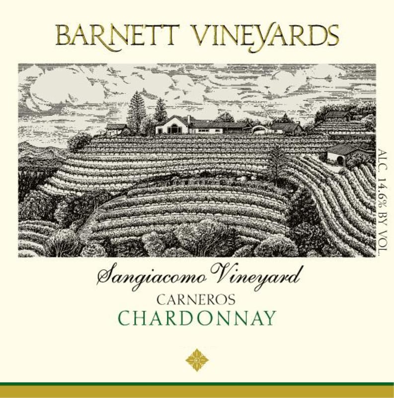 Barnett Vineyards Sangiacomo Vineyard Chardonnay 2007 Front Label