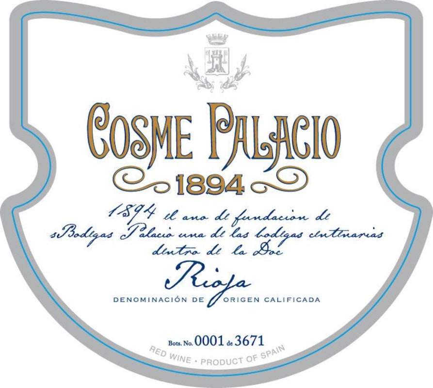 Bodegas Palacio Cosme Palacio 1894 Tinto 2009 Front Label