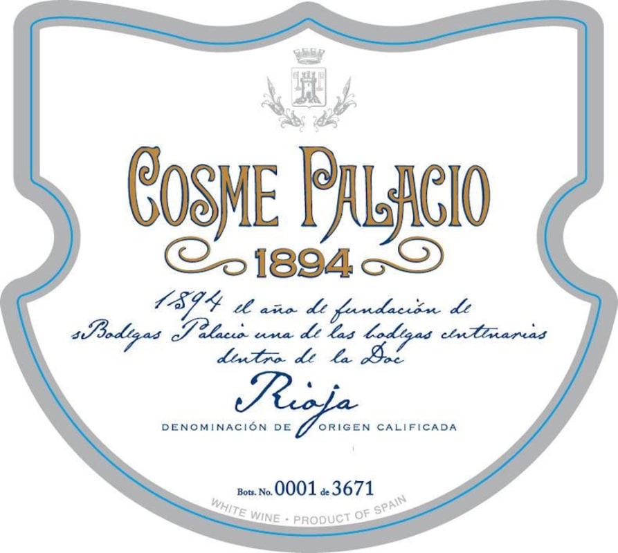 Bodegas Palacio Cosme Palacio 1894 Blanco 2009 Front Label