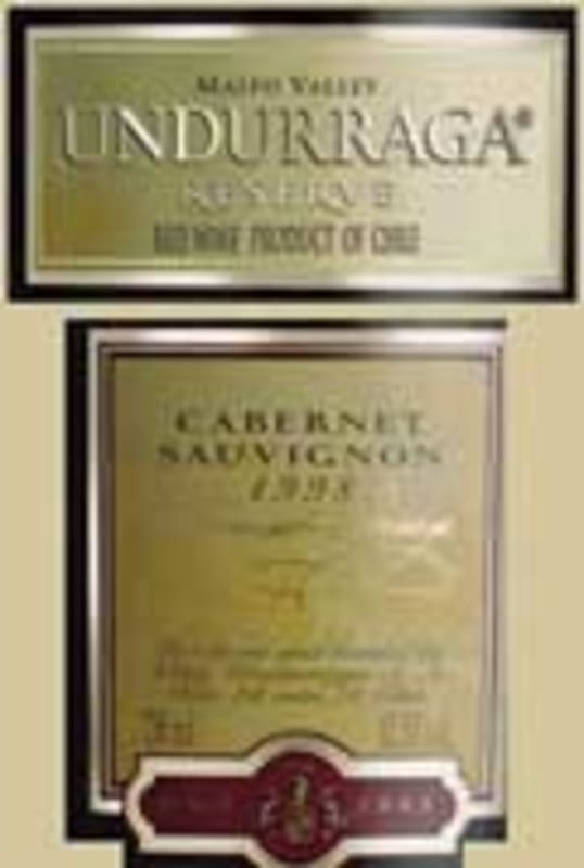 Undurraga Reserva Cabernet Sauvignon 2003 Front Label