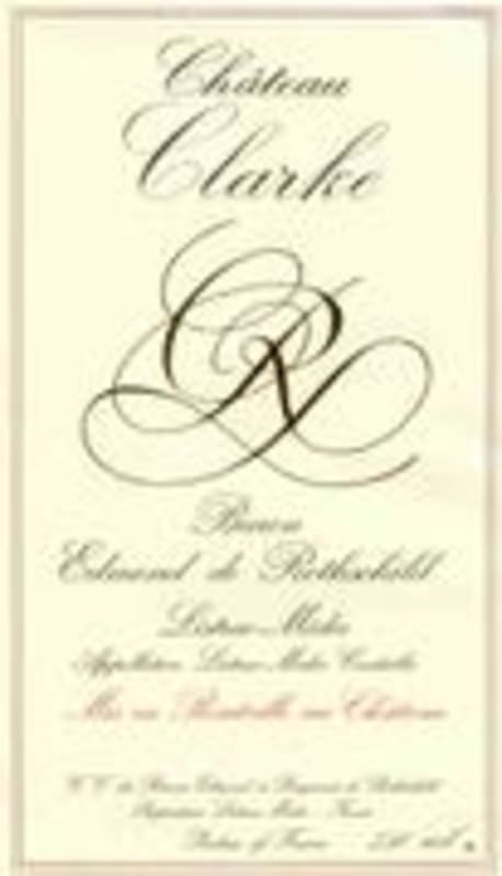 Chateau Clarke Listrac Medoc 1996 Front Label