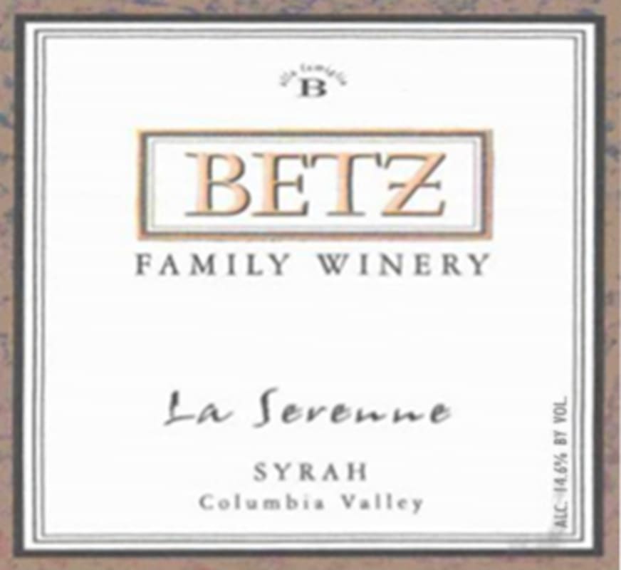 Betz Family Winery La Serenne Syrah 2005 Front Label