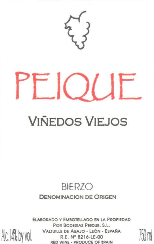 Bodegas Peique Vinedos Viejos 2005 Front Label