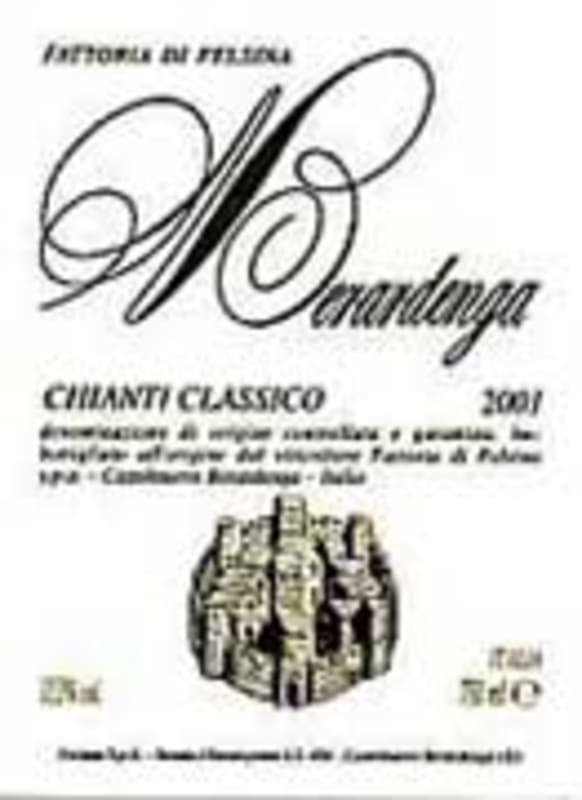 Felsina Berardenga Chianti Classico (375ML Half-bottle) 2001 Front Label