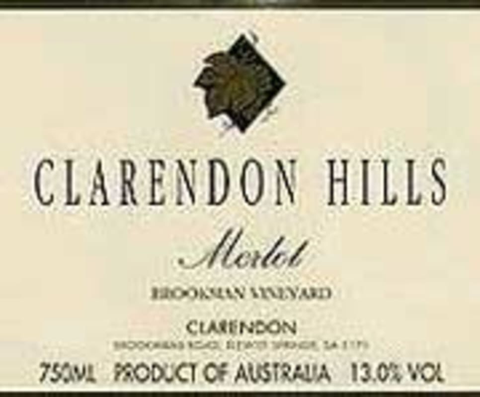 Clarendon Hills Brookman Merlot 2002 Front Label