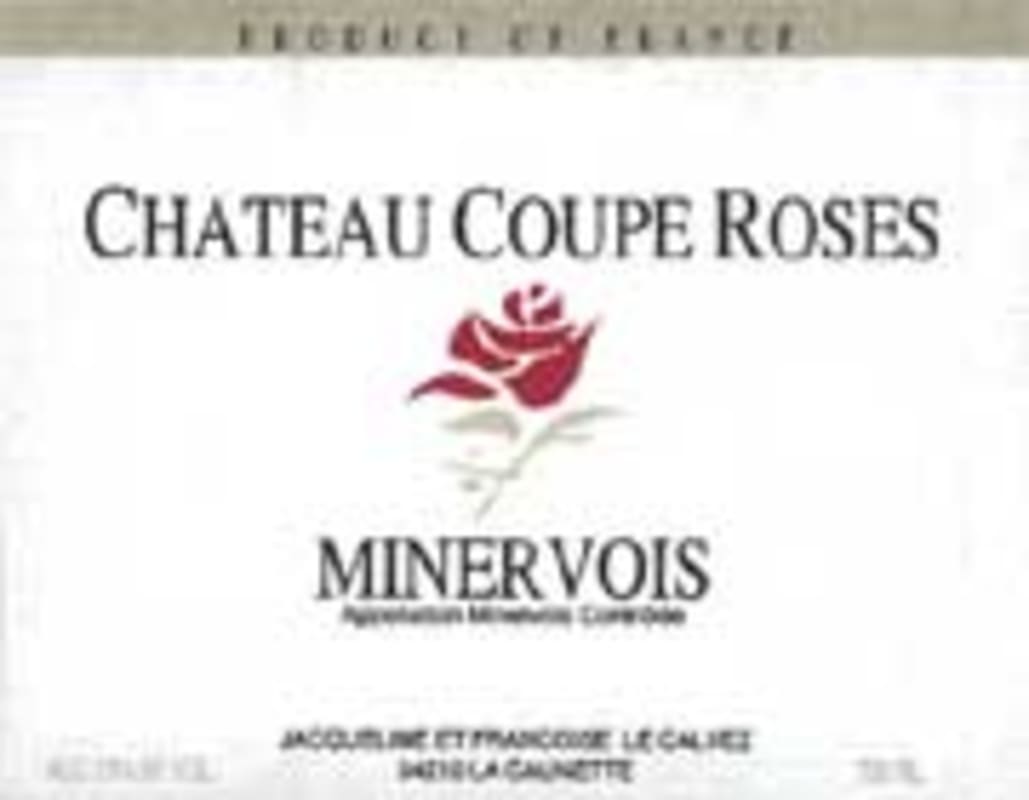 Chateau Coupe Roses Minervois Bastide 2003 Front Label