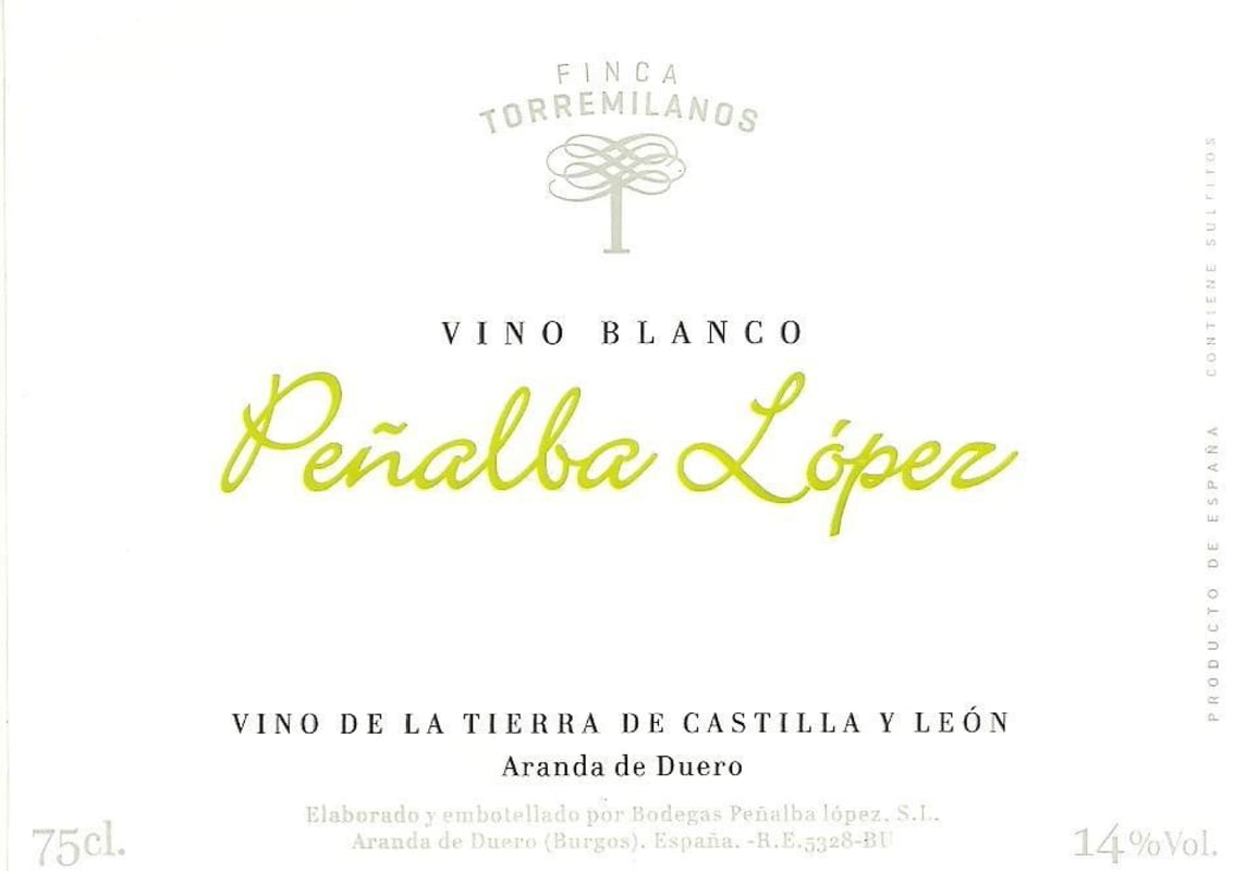 Penalba Lopez Lopez Finca Torremilanos Vino de la Tierra Blanco 2012 Front Label