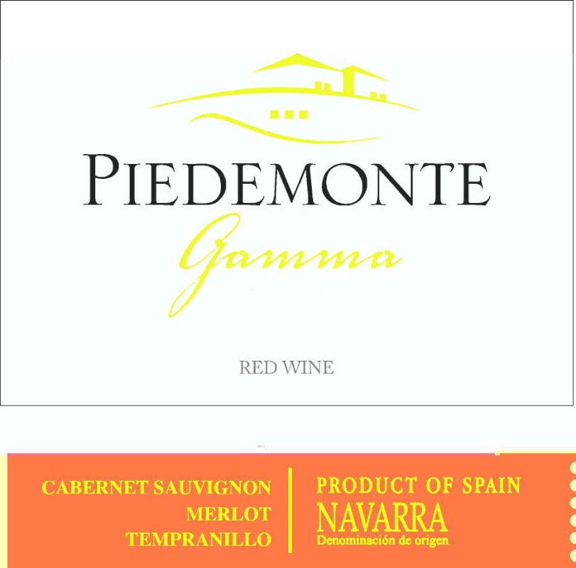 Piedemonte Gamma Tinto 2012 Front Label