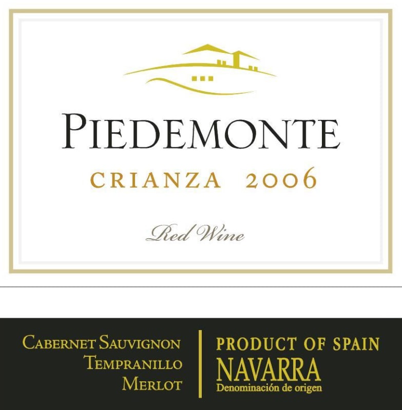 Piedemonte Crianza 2006 Front Label