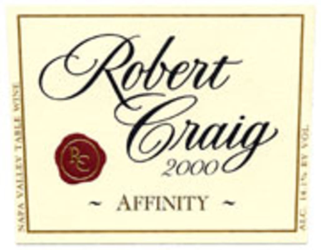 Robert Craig Cellars Affinity 2001 Front Label