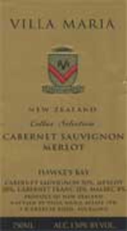 Villa Maria Cellar Select Cabernet Sauvignon-Merlot 2002 Front Label
