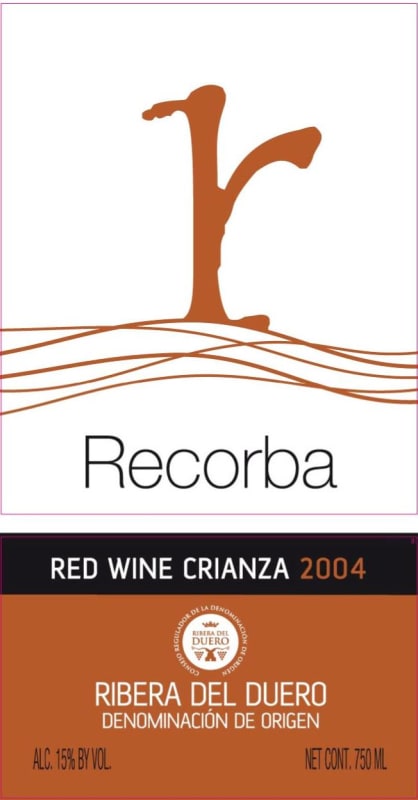 Pradorey Recorba Crianza 2004 Front Label