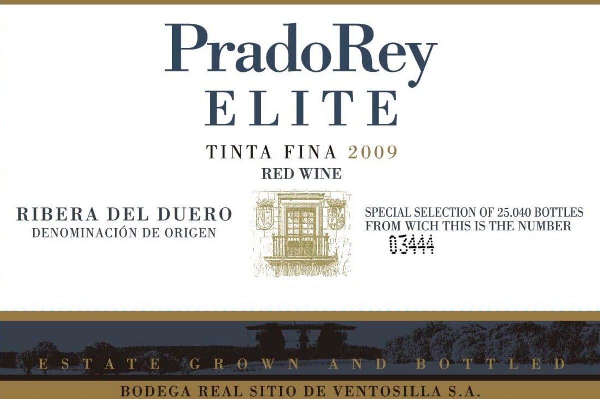 Pradorey Elite 2009 Front Label