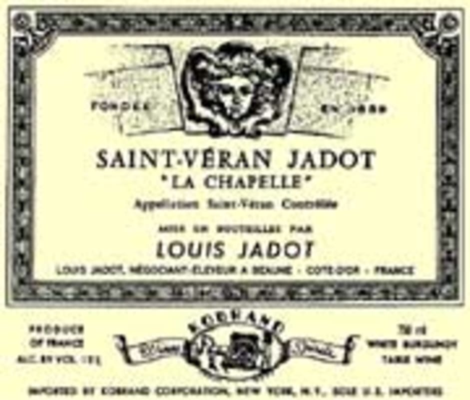 Louis Jadot St. Veran 2002 Front Label