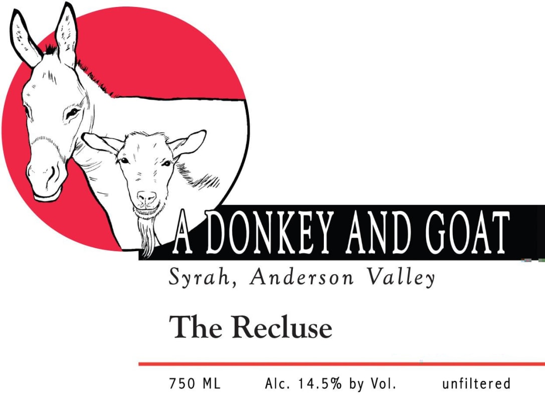 Donkey & Goat The Recluse Syrah 2008 Front Label