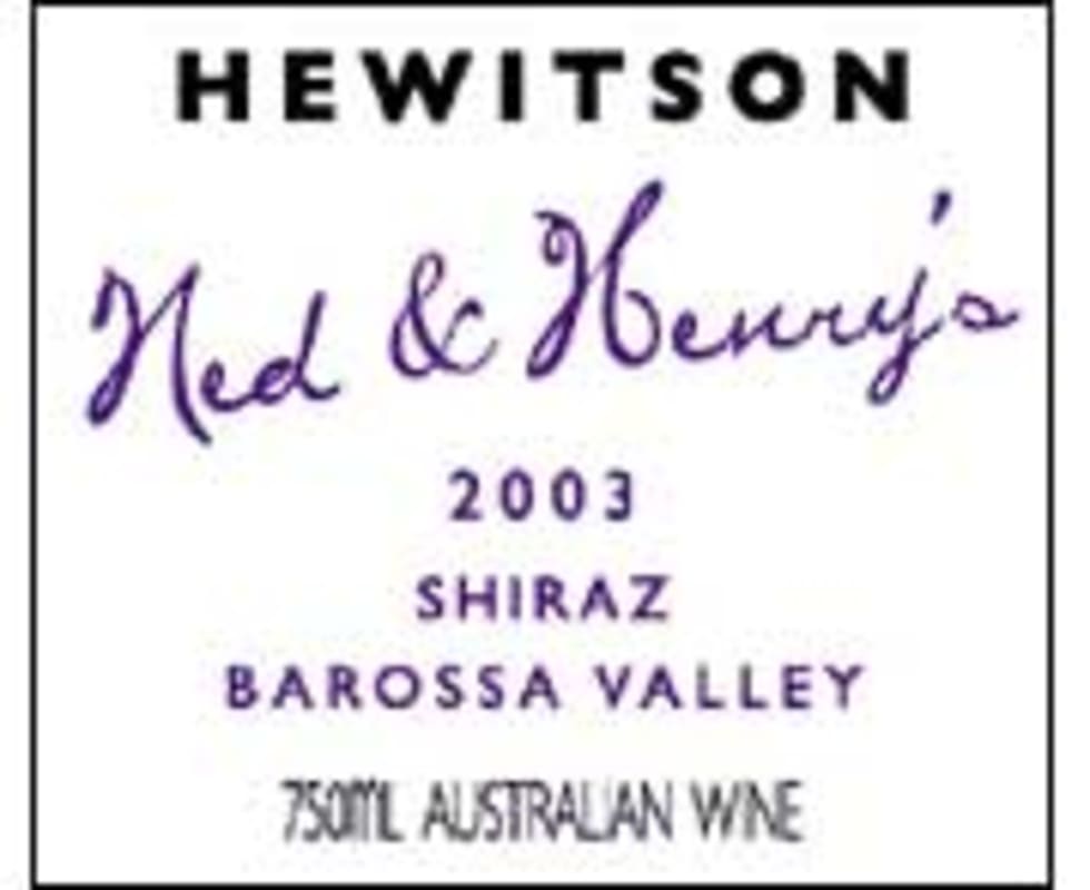 Hewitson Ned and Henry's Shiraz 2003 Front Label