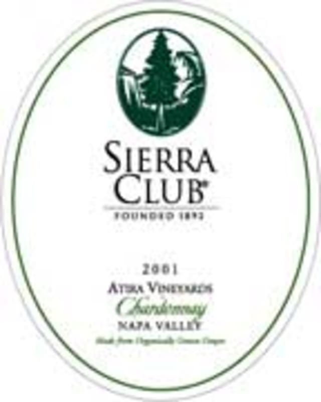 Sierra Club Atira Vineyards Napa Cabernet Sauvignon 2000 Front Label
