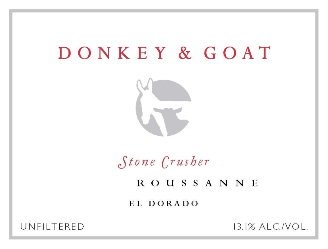 Donkey & Goat Stone Crusher Roussanne 2014 Front Label