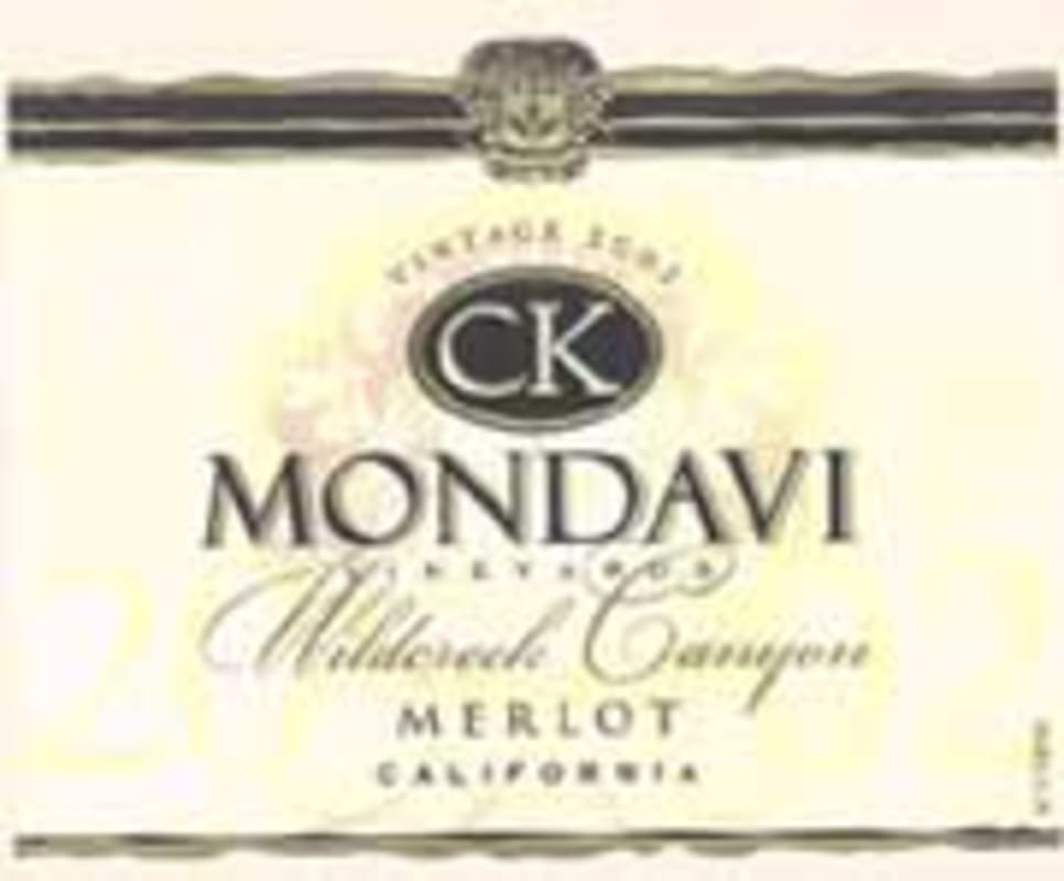 CK Mondavi Merlot 2002 Front Label
