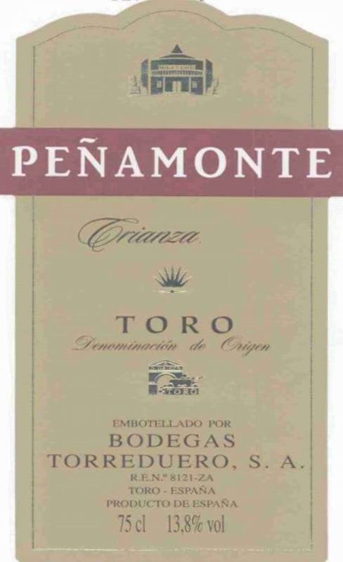 Bodegas Riojanas Torreduero Penamonte Crianza 2004 Front Label