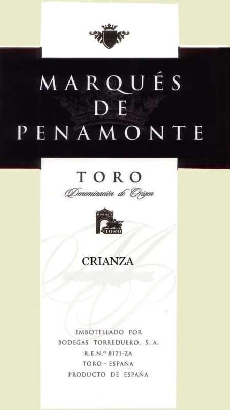 Bodegas Riojanas Marques de Penamonte Crianza 2012 Front Label